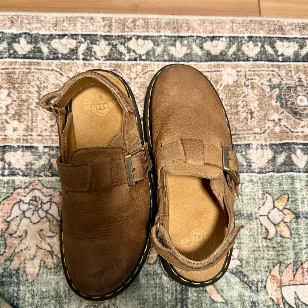 Dr. Martens Brown Leather Mules